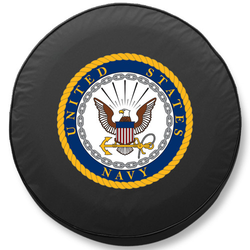 U.S. Navy Tire Cover, Size Z - 33 inches, Black - Image 1