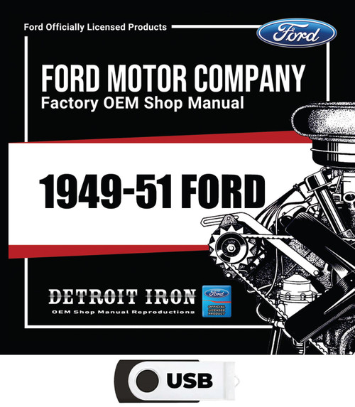 1949-1951 Ford Shop Manuals & Parts Books Kit on USB