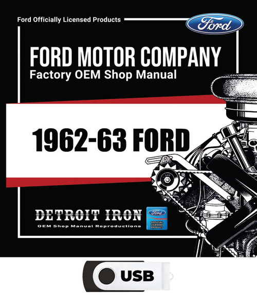 1962-1963 Ford Shop Manuals, Sales Literature & Parts Books Kit on USB