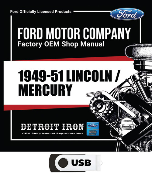 1949-1951 Lincoln Mercury Shop Manuals, Sales Literature & Parts Books Kit on USB
