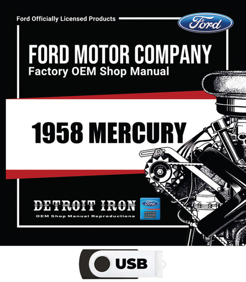 1958 Mercury Factory OEM Shop Manuals on USB - PDF Format