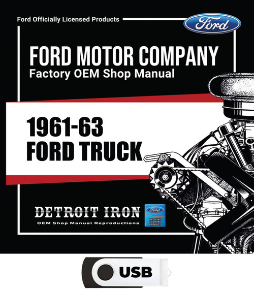 1961-1963 Ford Trucks / Vans Shop Manuals & Parts Books Kit on USB