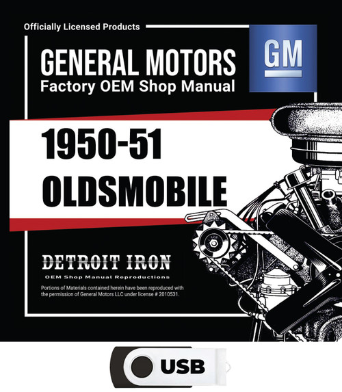 1950-1951 Oldsmobile Shop Manuals, Parts Books & Sales Literature Kit on USB