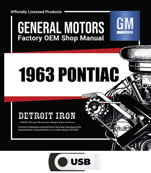 1963 Pontiac Shop Manuals, Sales Literature & Parts Books Kit on USB
