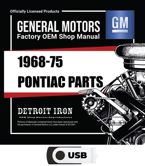 1968-1975 Pontiac Parts Manuals (Only) Kit on USB