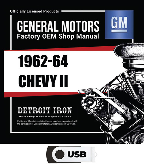 1962-1964 ChevyII Shop Manuals, Sales Data & Parts Books Kit on USB