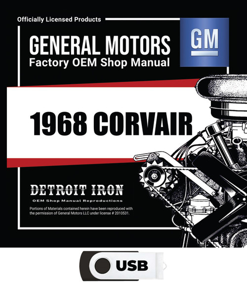 1968 Corvair Shop Manuals, Body Manual, Sales Data & Parts Book Kit on USB
