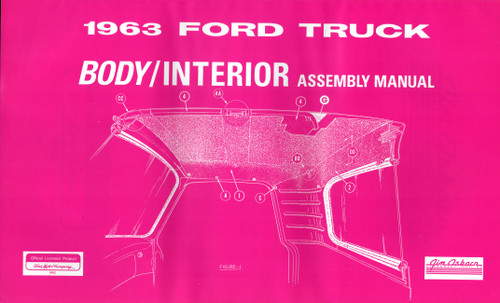 1963 Ford Truck Body / Interior Trim Assembly Manual
