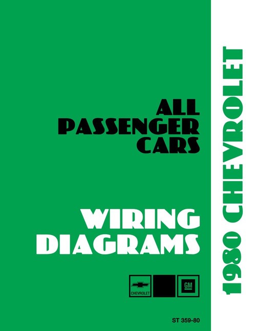 1980 Chevrolet Car Wiring Diagrams - 11x26 inches
