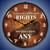 Know Your Rights Wall Clock, LED Lighted