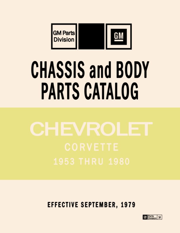 1953 1980 Chevy Corvette Parts Book (Text & Illustration) OEM