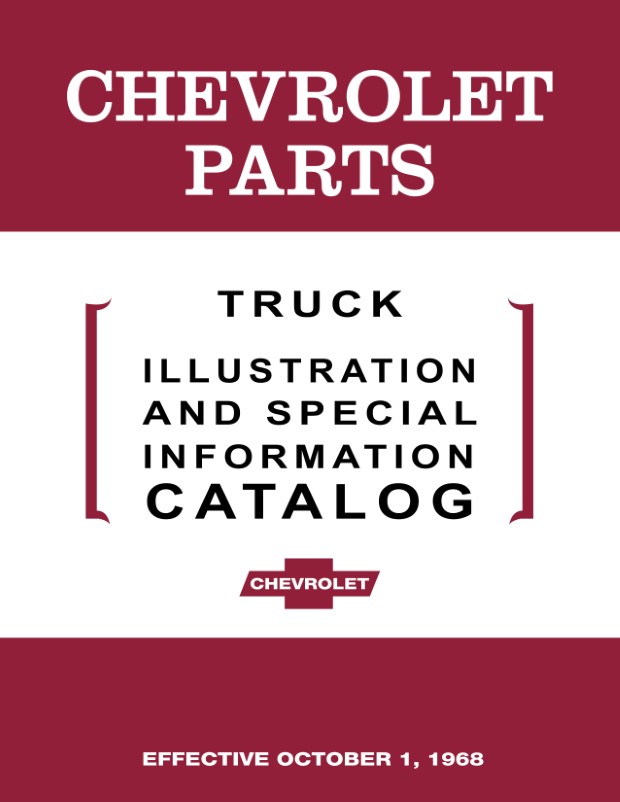 1959 1968 Chevy Truck Parts Illustration & Special Info Catalog
