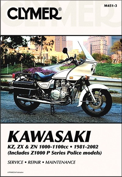 Kawasaki KZ1000, KZ1100, ZX1100, Z1100 Police Repair Manual 1981-2002