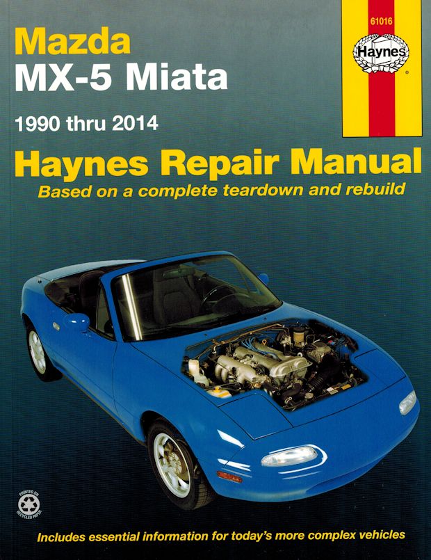 Mazda MX-5 Miata Repair Manual 1990-2014 | Haynes 61016