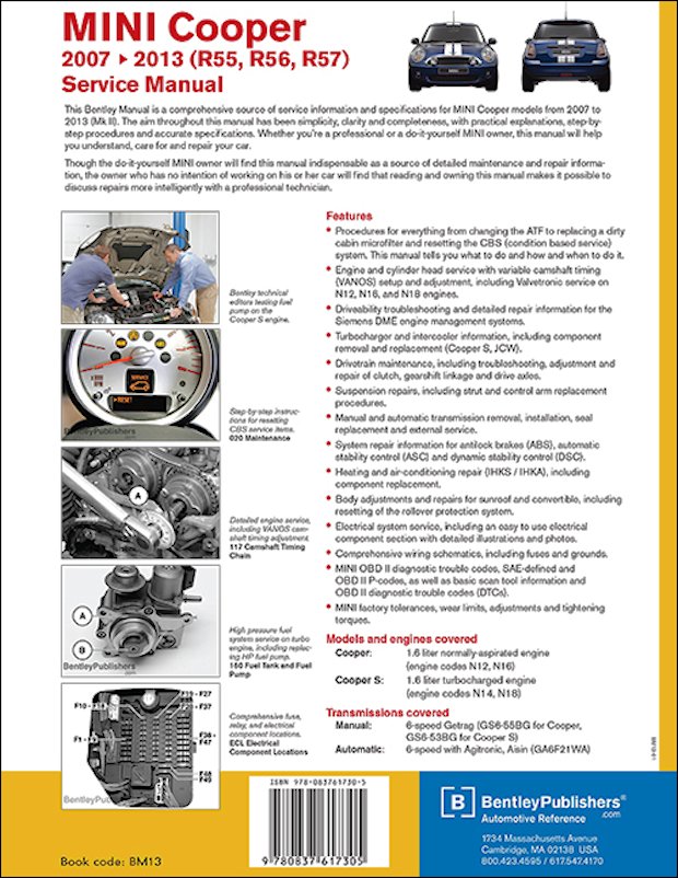 アクセサリー MINI Cooper Service Manual 2007-2011 41jhDGklutL._UF1000,1000_QL80_.jpg