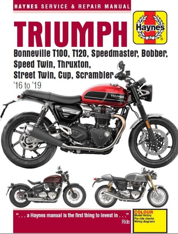 Triumph Bonneville T100 / T120 Repair Manual 2016-2019 | Haynes M6401