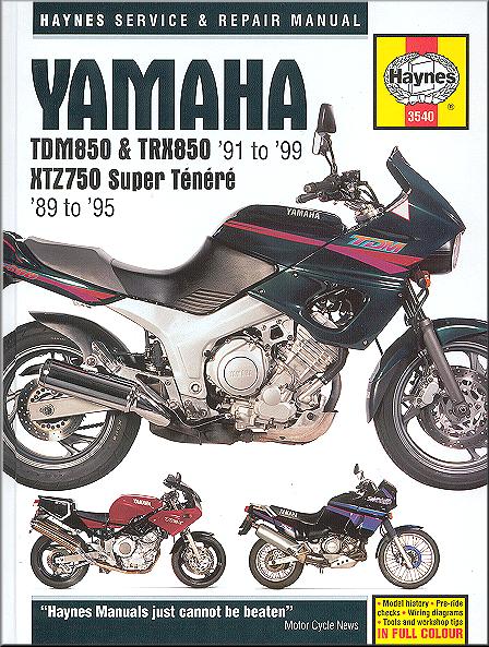 Yamaha TDM850, TRX850, XTZ750 Repair Manual 1989-1999 | Haynes