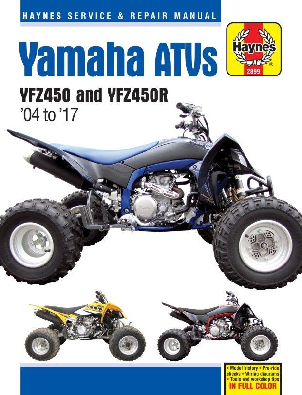 Yamaha YFZ450, YFZ450R ATV Repair Manual 2004-2017 | Haynes 2899