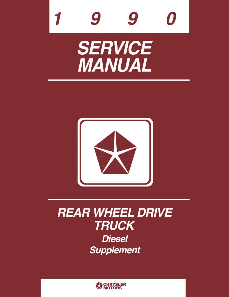 1990 Dodge Truck Cummins 5.9 Diesel Engine Service Manual