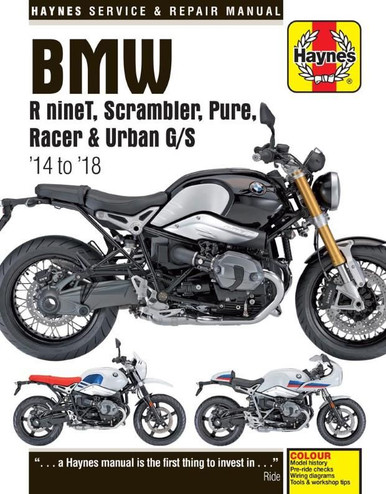 BMW R nineT, Scrambler, Pure, Racer Repair Manual 2014-2018