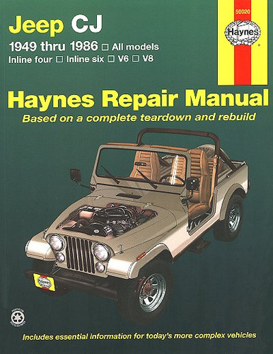 Jeep Scrambler, Renegade, Laredo, Golden Eagle Repair Manual 1949-1986