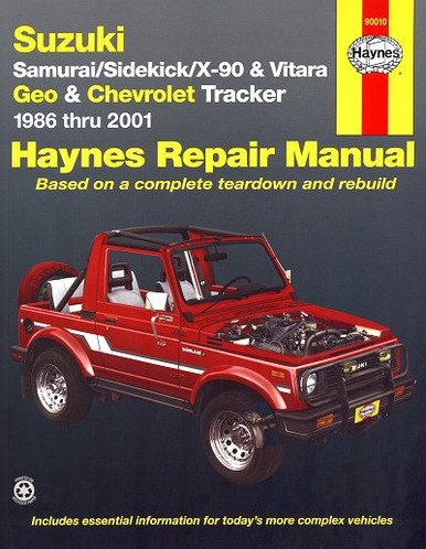 SUZUKI SAMURAI 1986 ー1993 Haynesマニュアル suzuki-samurai-sidekick-x-90-