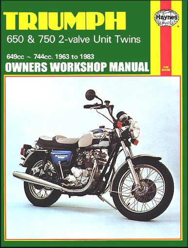 Triumph Bonneville 650, 750 Twin Repair Manual 1963-1983 | Haynes