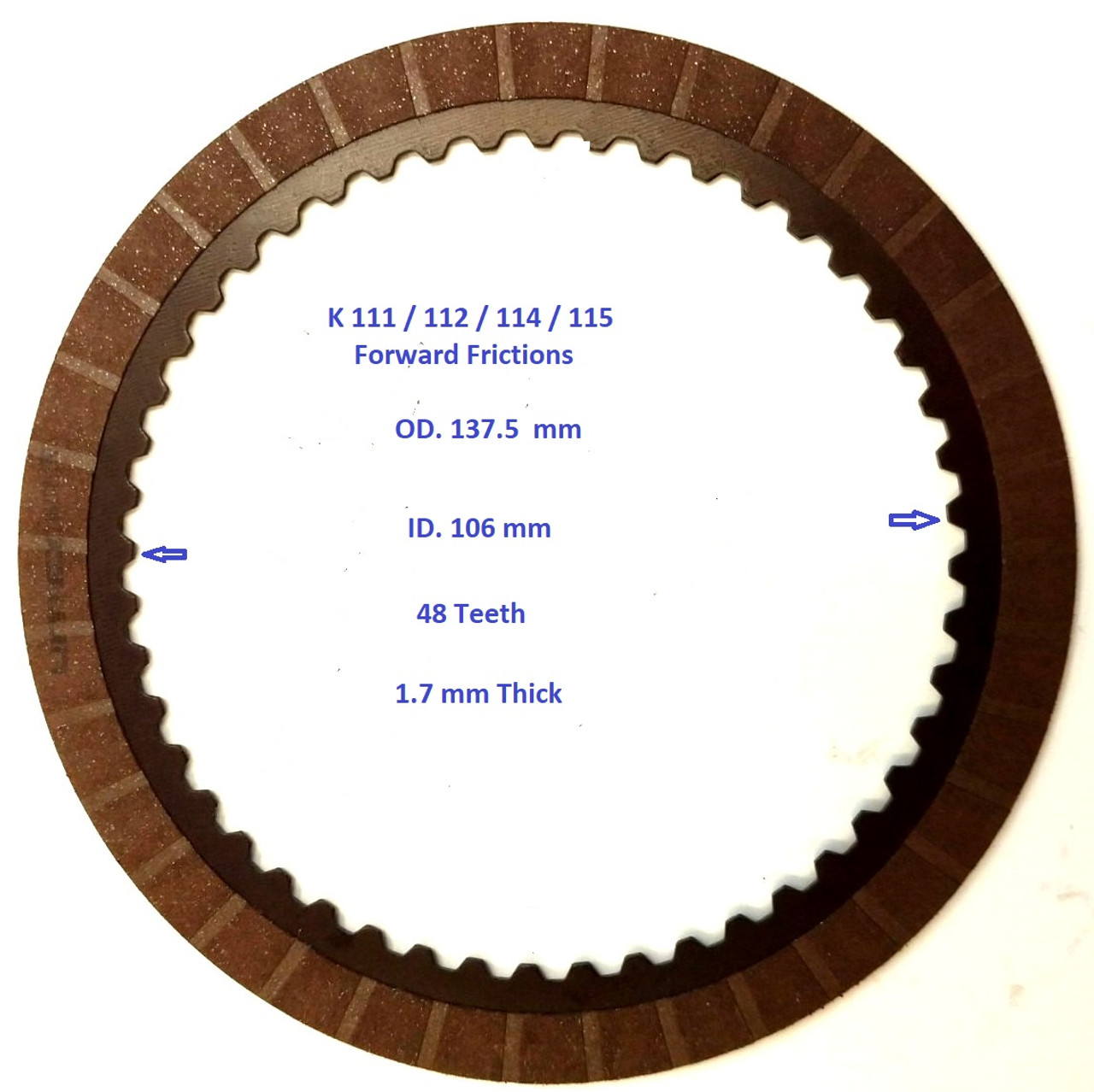 Toyota K111>K115  Forward Friction Disc