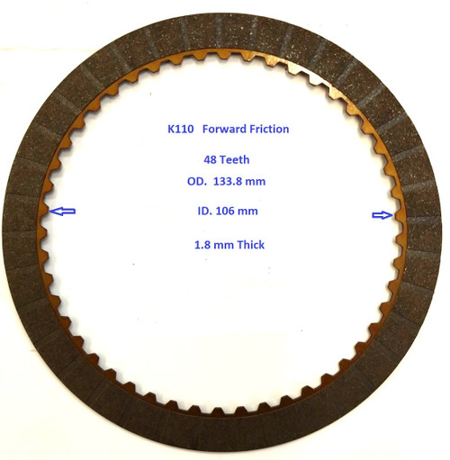 Forward Clutch Friction disc  K110 CVT Transmission