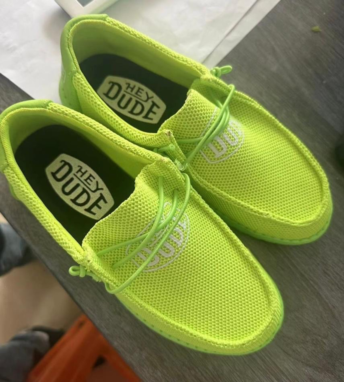 Hey Dude Men's Wally Neon Lime  Solteria Footwear & Accessories