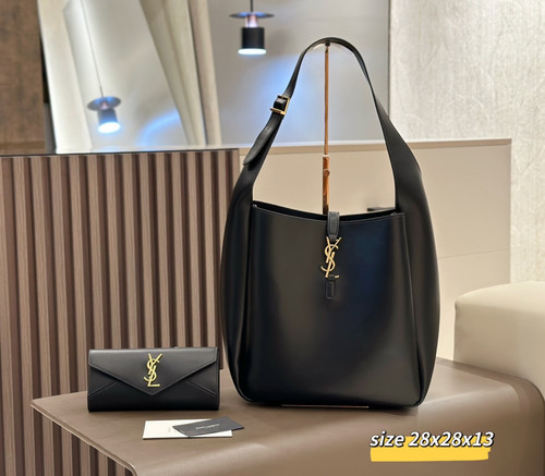 Wallet & bag set black Y bucket / mirror 