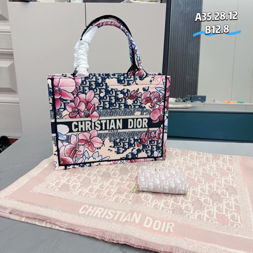 Pink Floral cd bag set / mirror 