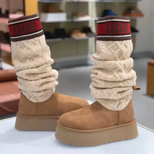 Chestnut sweater legwarmer boot