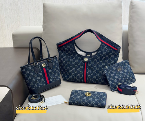 Blue Giglio 4 piece set / (sizes are shown on pic in cm)