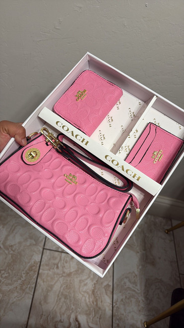 Hot pink 3 piece C Set mirror