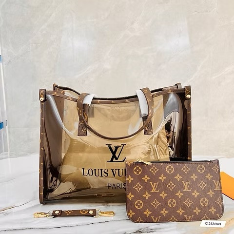 Clear tote bag with pouch 