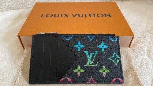 Iridescent gradient black card holder - HQM