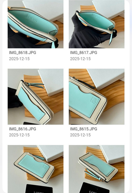 Small cream & turquoise lo wallet - HQM