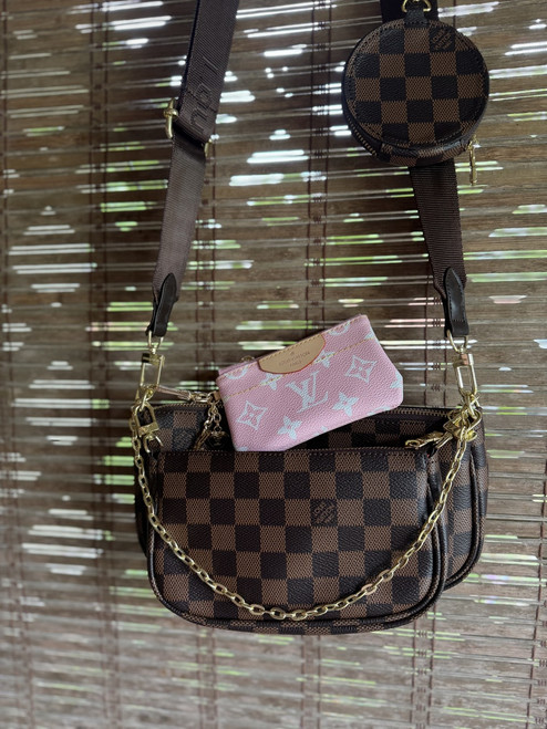 HQM brown damier Pochette 