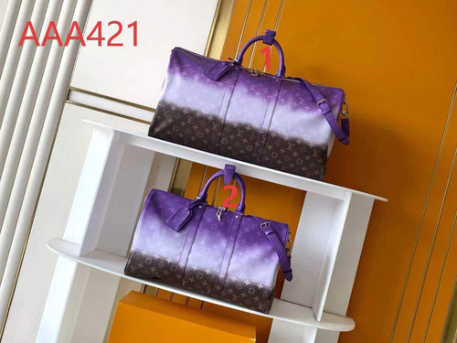 Keepall 55 & 45 purple gradient duffel