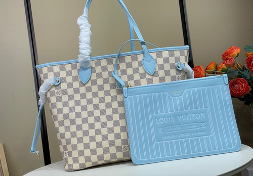 Inside out damier bleu olympe MM