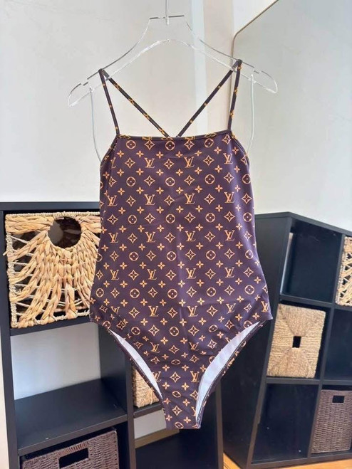 Boujee brown one piece swimsuit