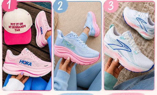 Mixed pink sneakers
