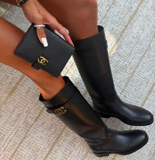 Black CC boots