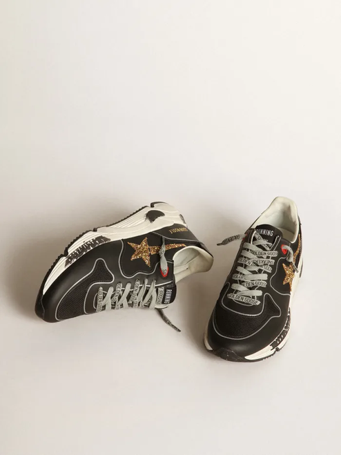 Black & gold runner soles