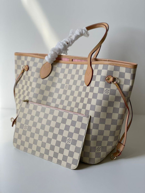 MM white checkered tote MM white checkered tote
