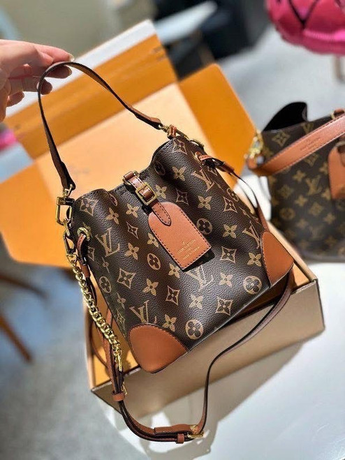 Brown and tan bucket bag Brown and tan bucket bag