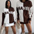 Brown & white C sweater