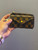 Brown damier coin pouch 
