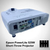 Epson PowerLite 525W 2800 ANSI 3LCD Short-Throw Projector HDMI